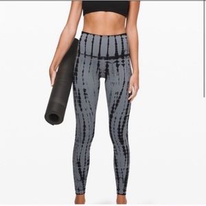 Striped black and grey lululemon leggings